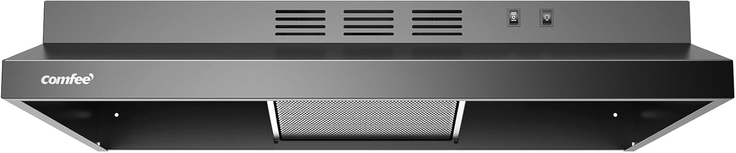 Comfee 30" Under Cabinet Ducted/Ductless Convertible Slim Vent Durable Stainless Steel Kitchen Reusable Filter wourant