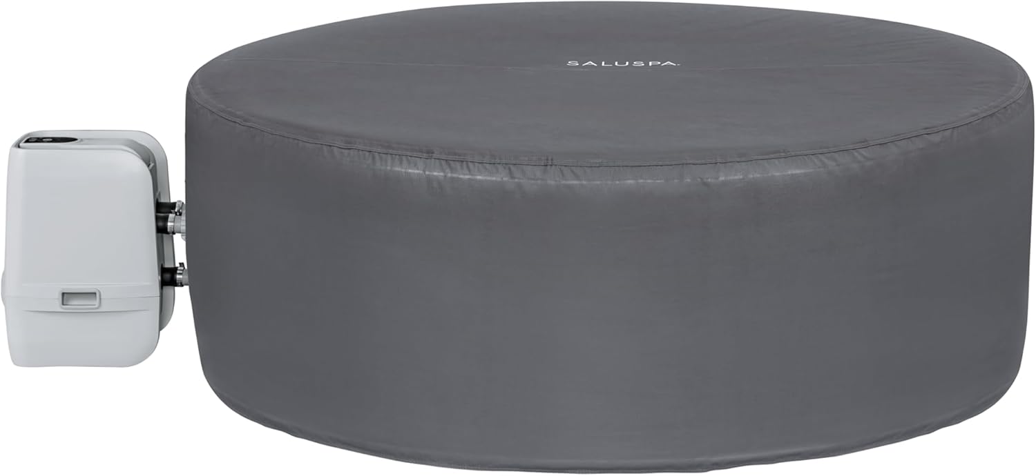 Bestway SaluSpa Miami EnergySense AirJet Inflatable Hot Tub Spa (71" x 26") | Portable Hot Tub with 2 Covers (1 Energy-Efficient Thermal Cover and 1 Standard Cover) | Fits Up to 2-4 Persons | Black wourant