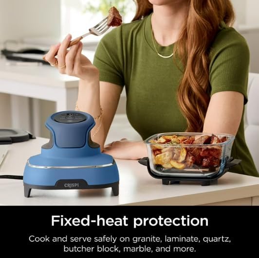 Ninja Crispi 5 in 1 Portable Glass Air Fryer Cooking System Small and large batch containers wourant