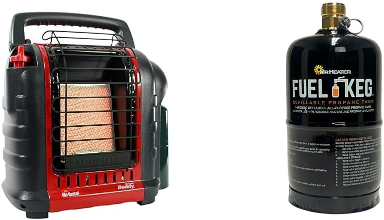 Portable Propane Radiant Heater, 4,000-9,000 BTU, for campers, workshops, patios, and more wourant