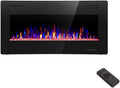 R.W.FLAME 60" Recessed and Wall Mounted Electric Fireplace, Low Noise wourant