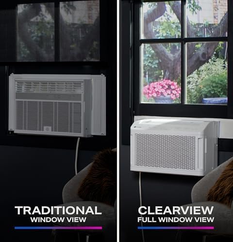 PHNT10CC Clearview Air Conditioner 10,300, Inverter Technology, Ultra Quiet, Medium Rooms up to 450 Sq. FT, Full Window View with Easy Installation, Energy-Efficient Cooling, 10300 BTU, White wourant