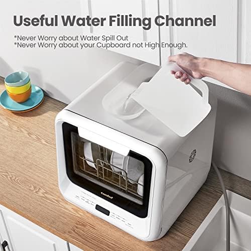 COMFEE' Portable Mini Dishwasher Countertop with 5L Built-in Water Tank for Apartments& RVs wourant