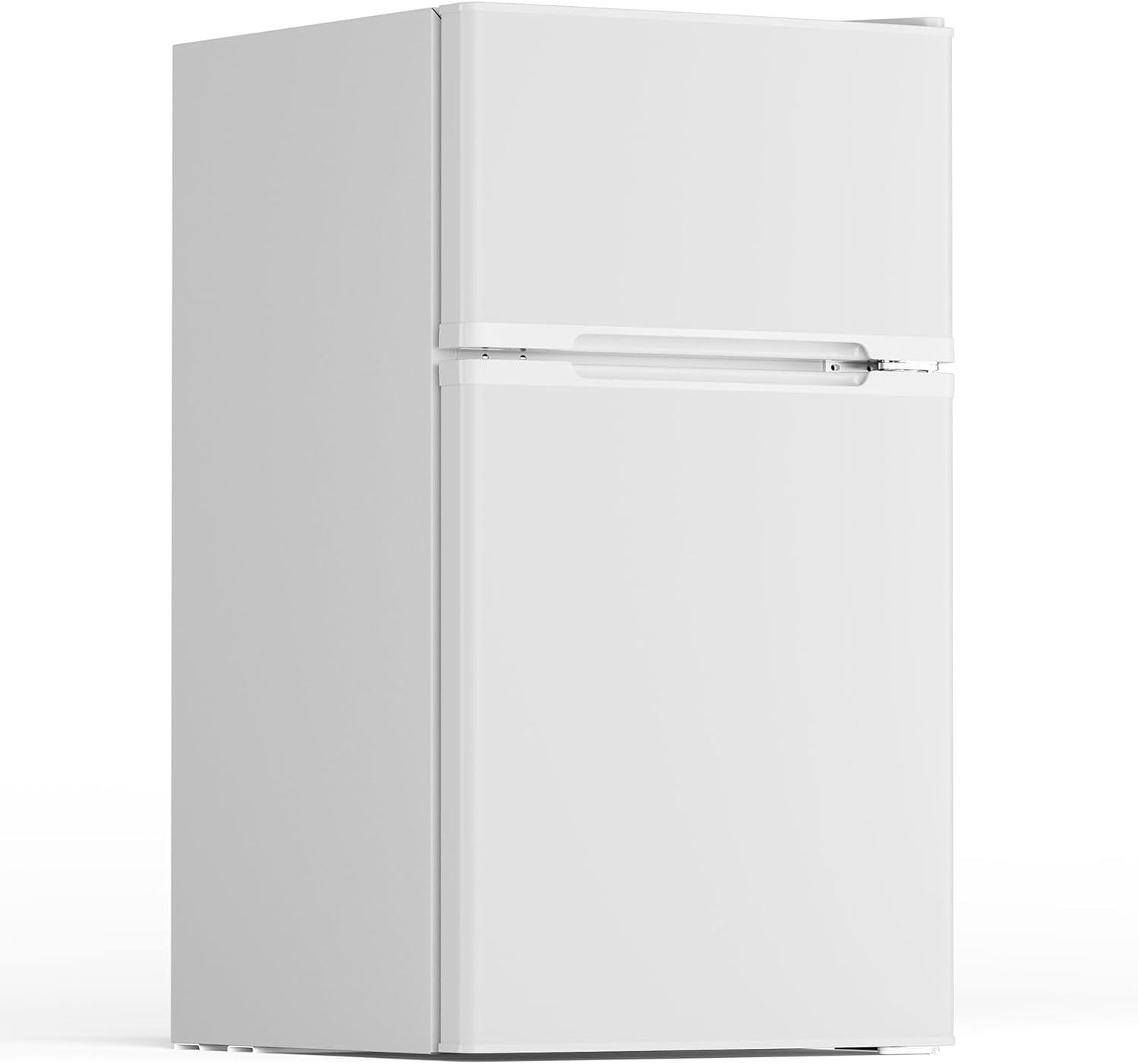 Electactic 3.1 Cu.Ft Mini Fridge with Freezer, 2 Door Compact Refrigerator, Mini Fridge with Adjustable Removable Glass Shelves
