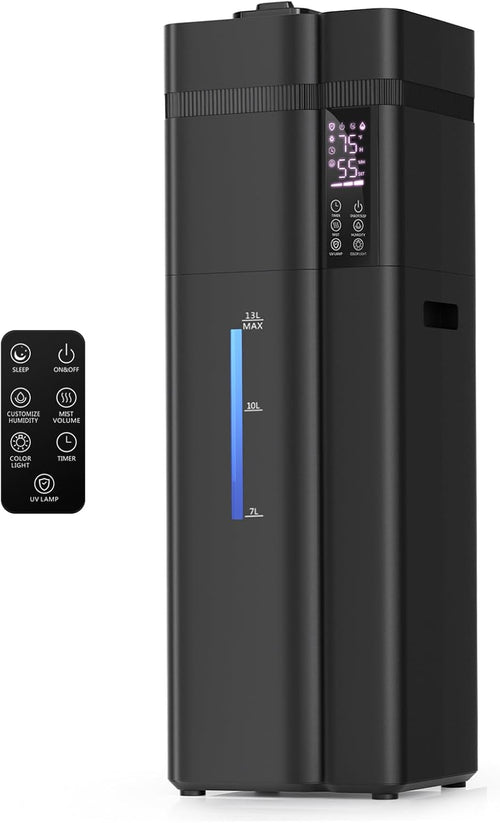 13L/3.43Gal Humidifier 800 feet coverage, 100 hours run time, automatic humidity control wourant