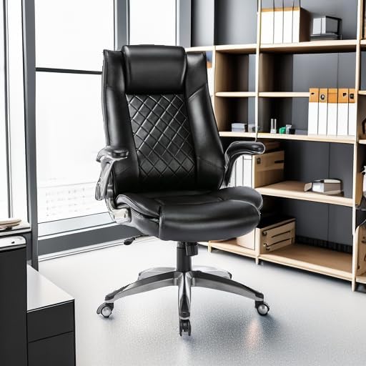 Executive Office Chair Computer Desk Chair Swivel Home Office Chair Upgraded Casters wourant
