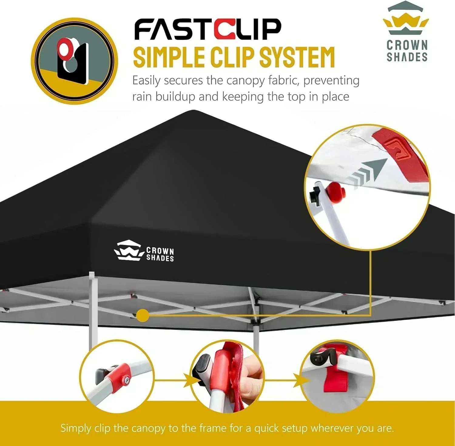 10x10 Pop-Up Awning One-Click Installation Beach Tent Outdoor Sunshade Silver Coated Top wourant