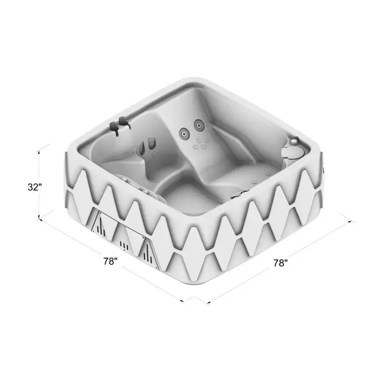 Aquarest Spas Jet Square Plug And Play Hot Tub with Ozonator wourant
