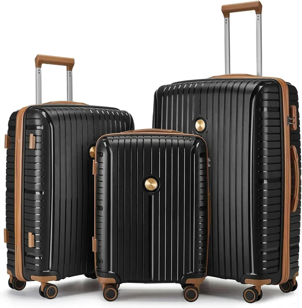 5-piece PP hardshell lightweight travel carry-on luggage set with dual spinner wheels wourant