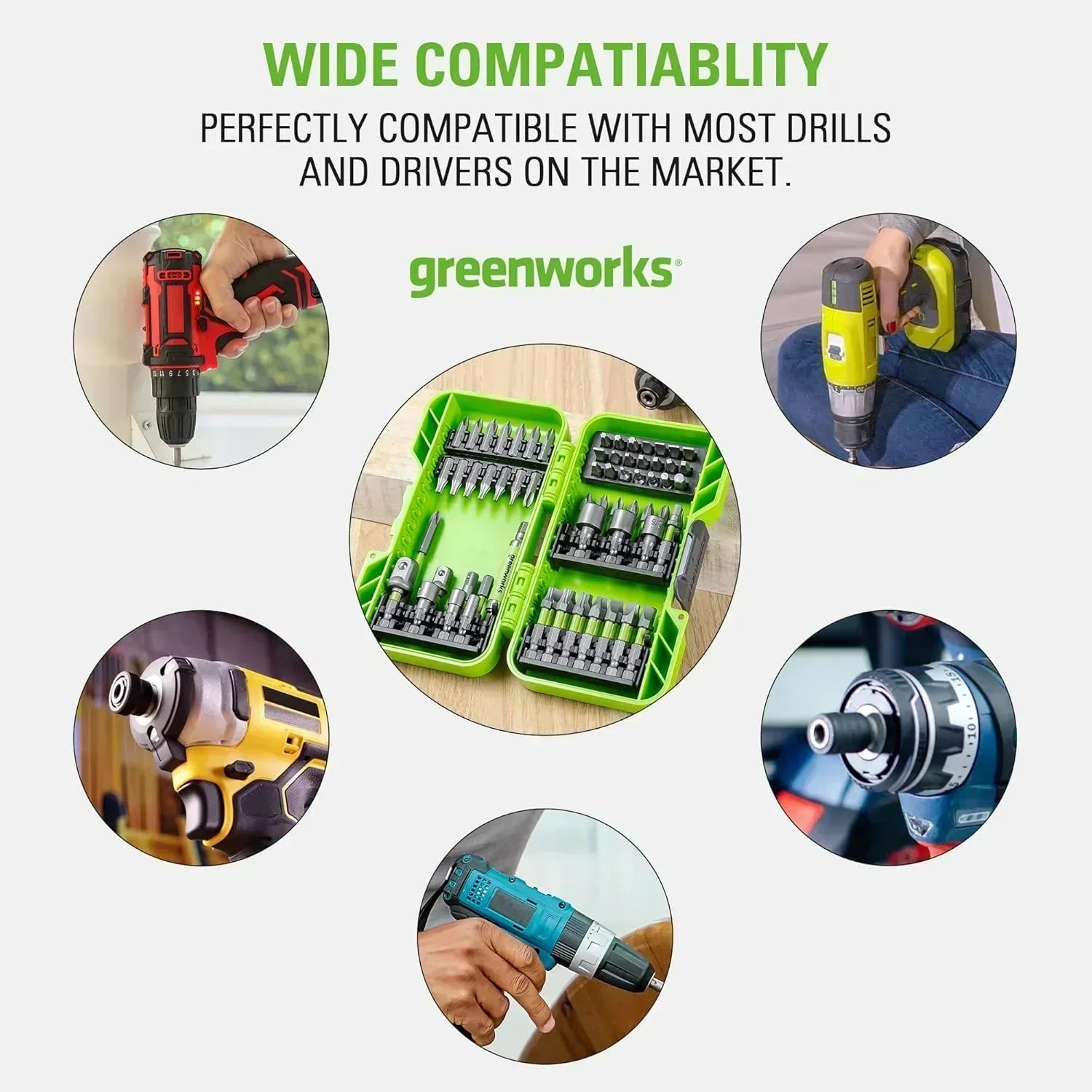 24V Brushless Cordless Drill Impact Driver Power Tool Combo Kit Included 1/2”Drill & 1/4”Hex wourant