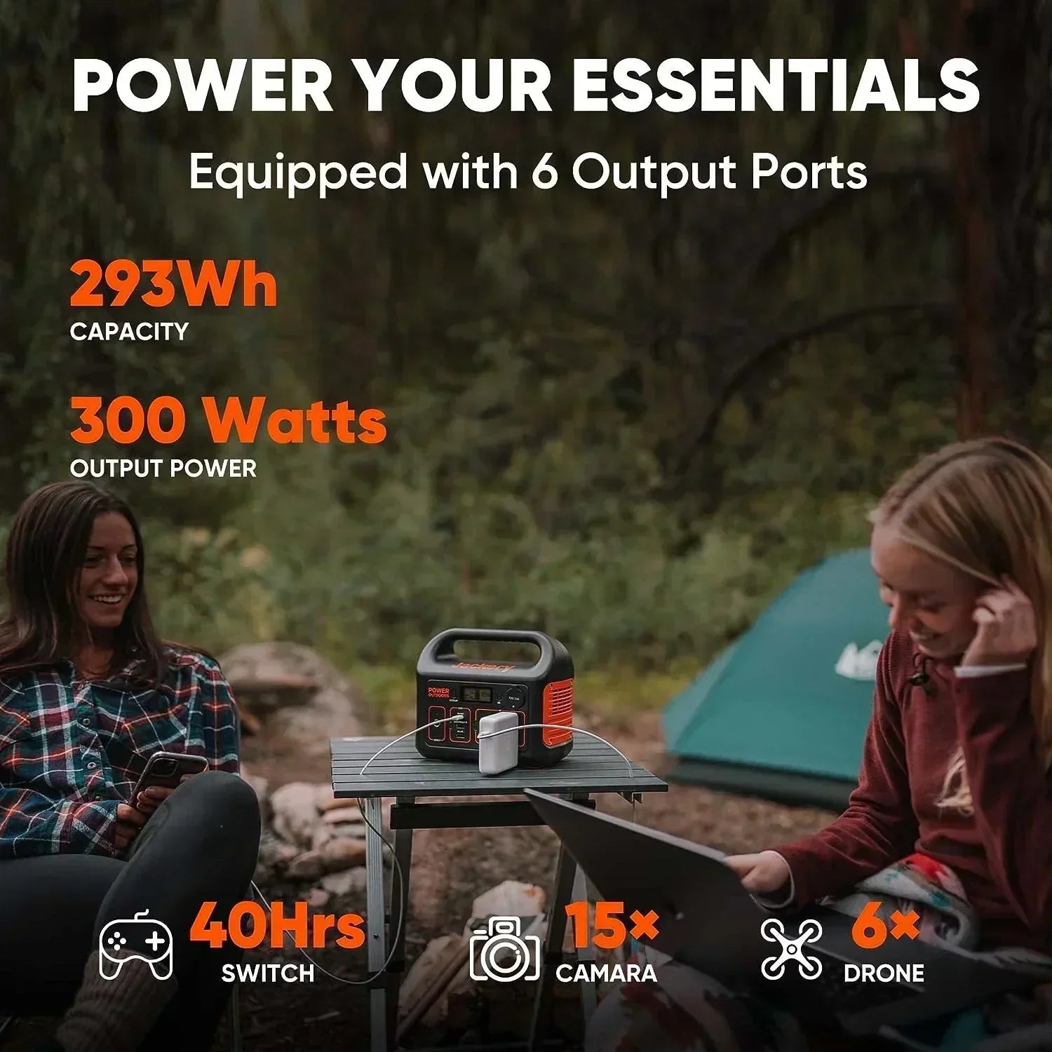 Portable Power Station Explorer 300 293Wh Backup Lithium Battery Solar Generator for Outdoors wourant