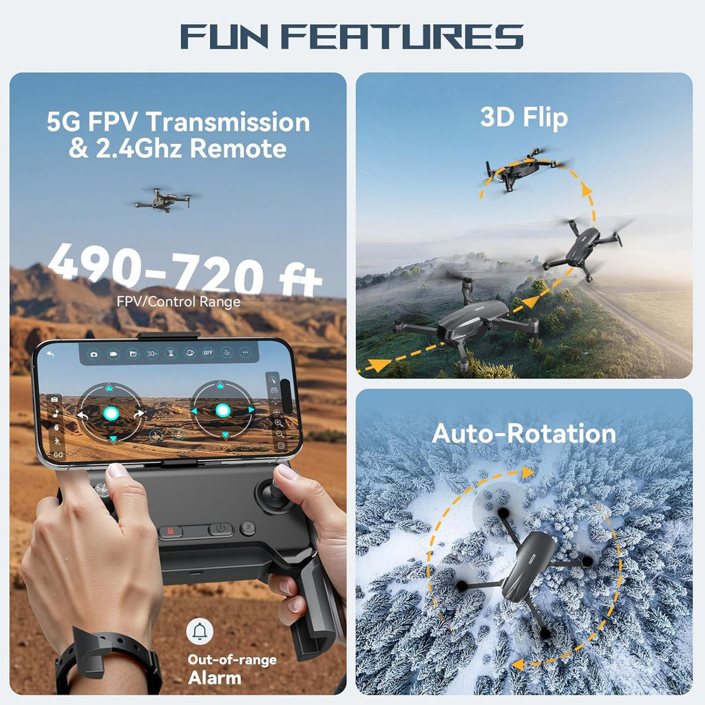 Adult Brushless Motor Drone with Camera 4K UHD Long Range FPV Video wourant