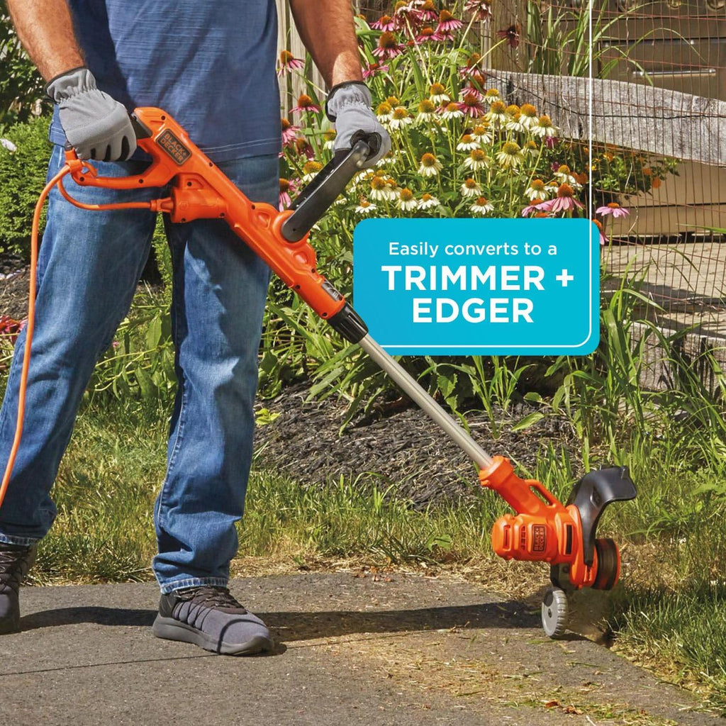 BLACK+DECKER 3-in-1 Corded Lawn Mower String Trimmer Edger 12-Inch wourant