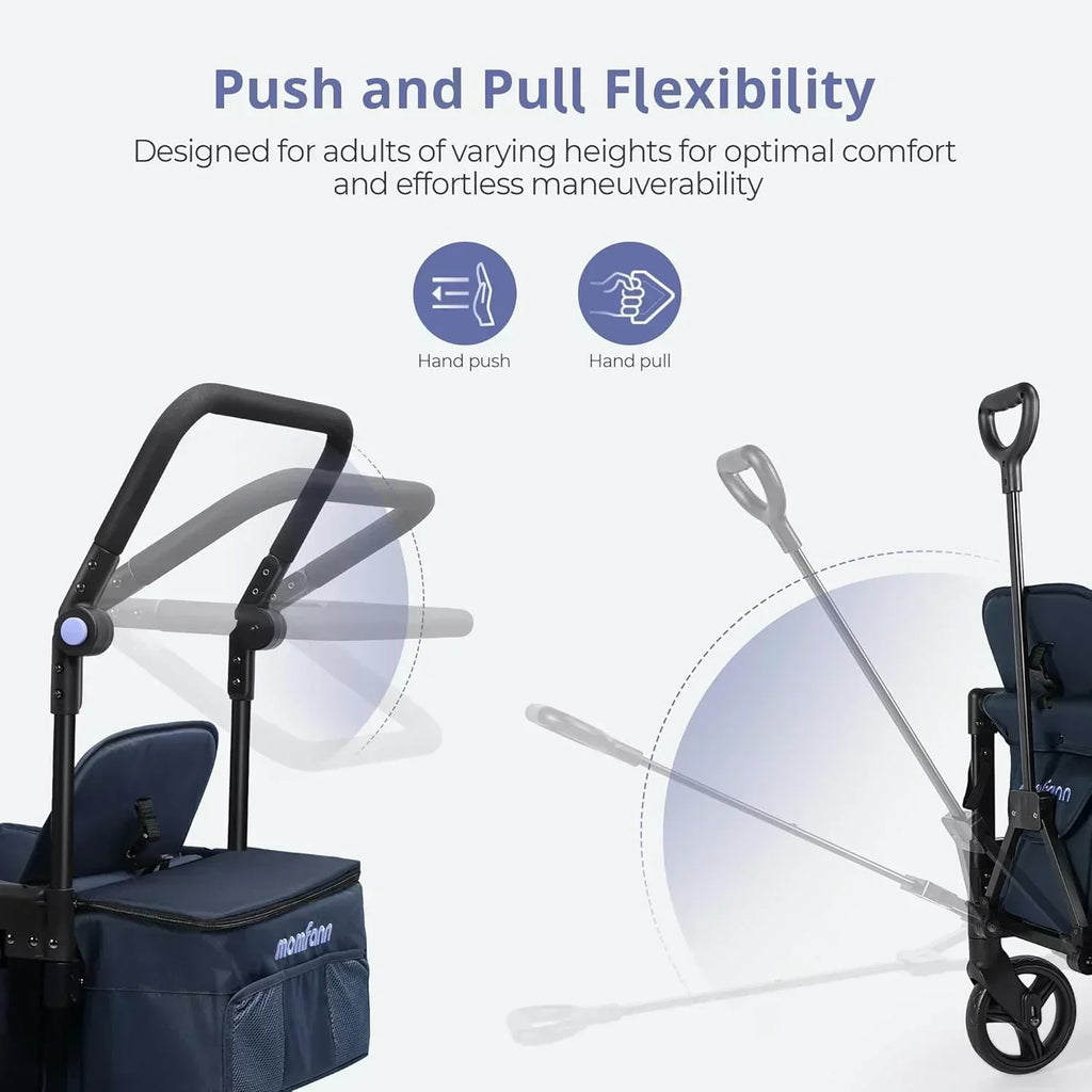 Stroller Wagon for Kids Wagon Stroller Toddlers 2 Seaters All-Terrain Baby Wagon Outdoor wourant
