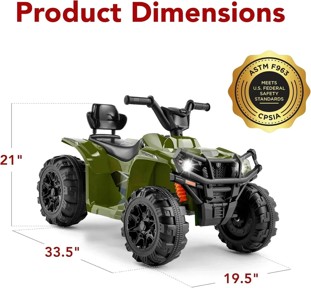 Best Choice Products 12V Kids Ride-On Electric ATV 4-Wheeler Quad Car Toy Bluetooth Audio wourant