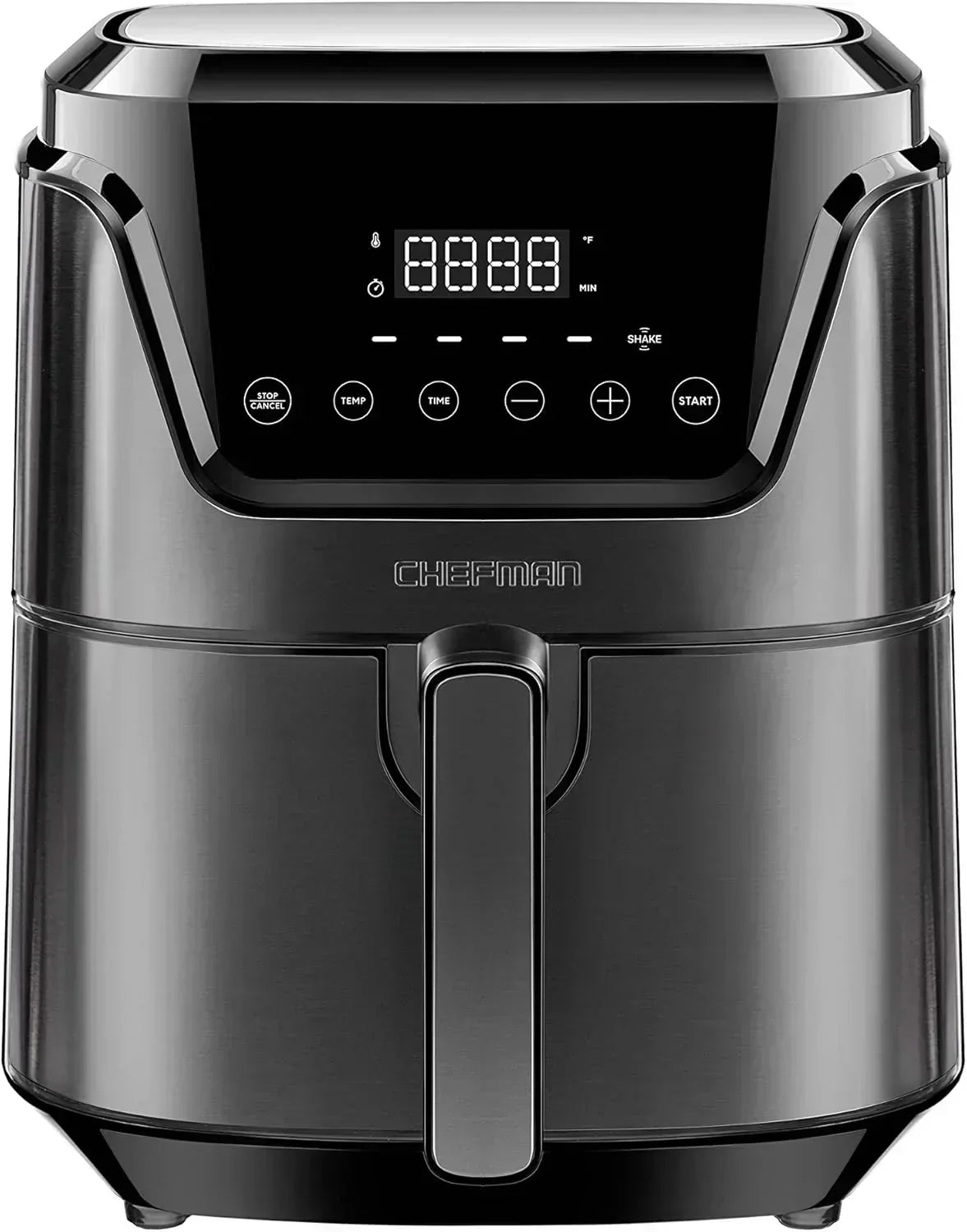 Chefman 6-Quart Double Basket Air Fryer Easy View Window uses two separate nonstick pans wourant