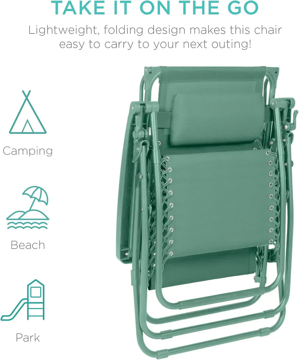 Best Choice Products Folding Zero Gravity Recliner Patio Lounge Chair Adjustable Canopy Shade wourant