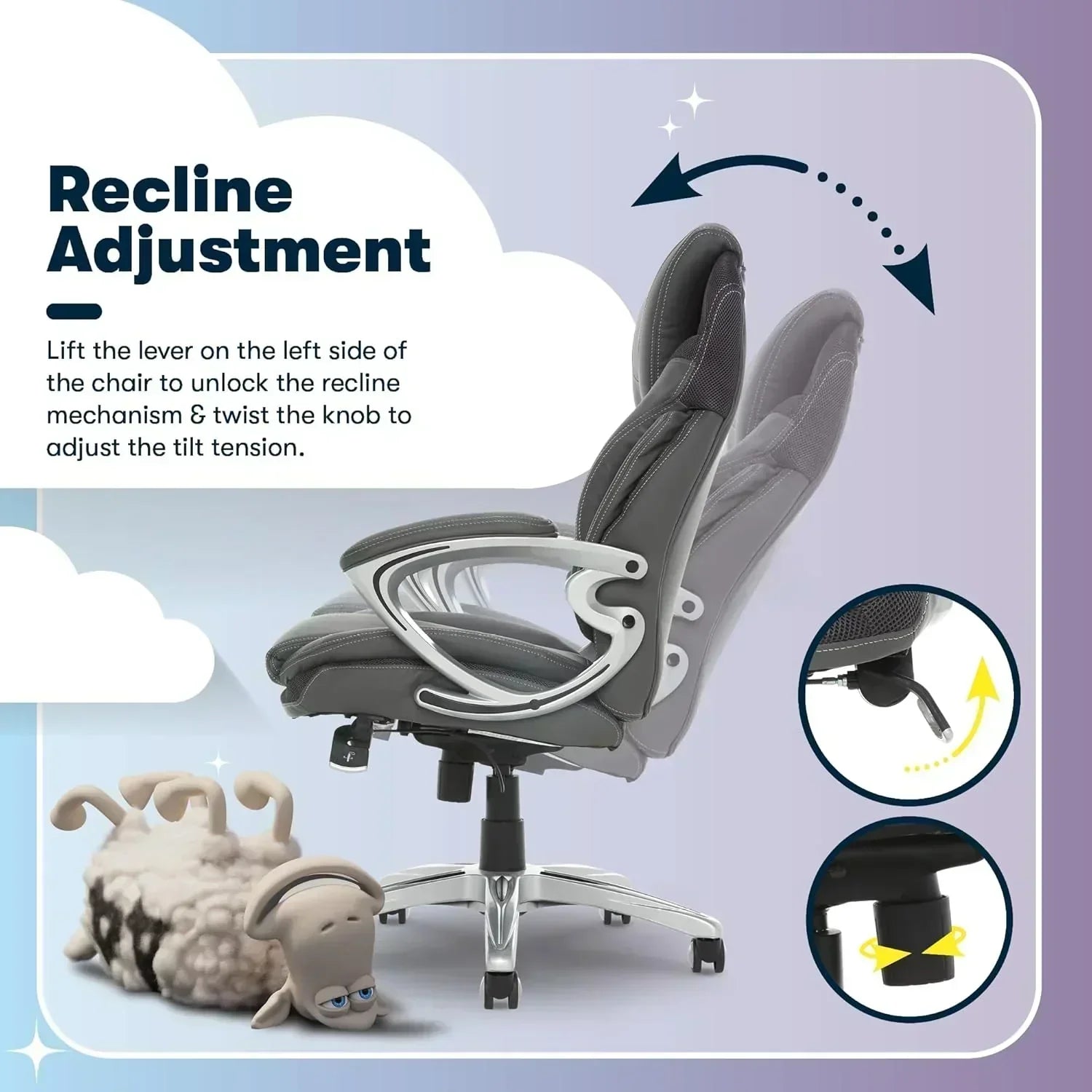 Executive office chair ergonomic computer desk and chair wourant