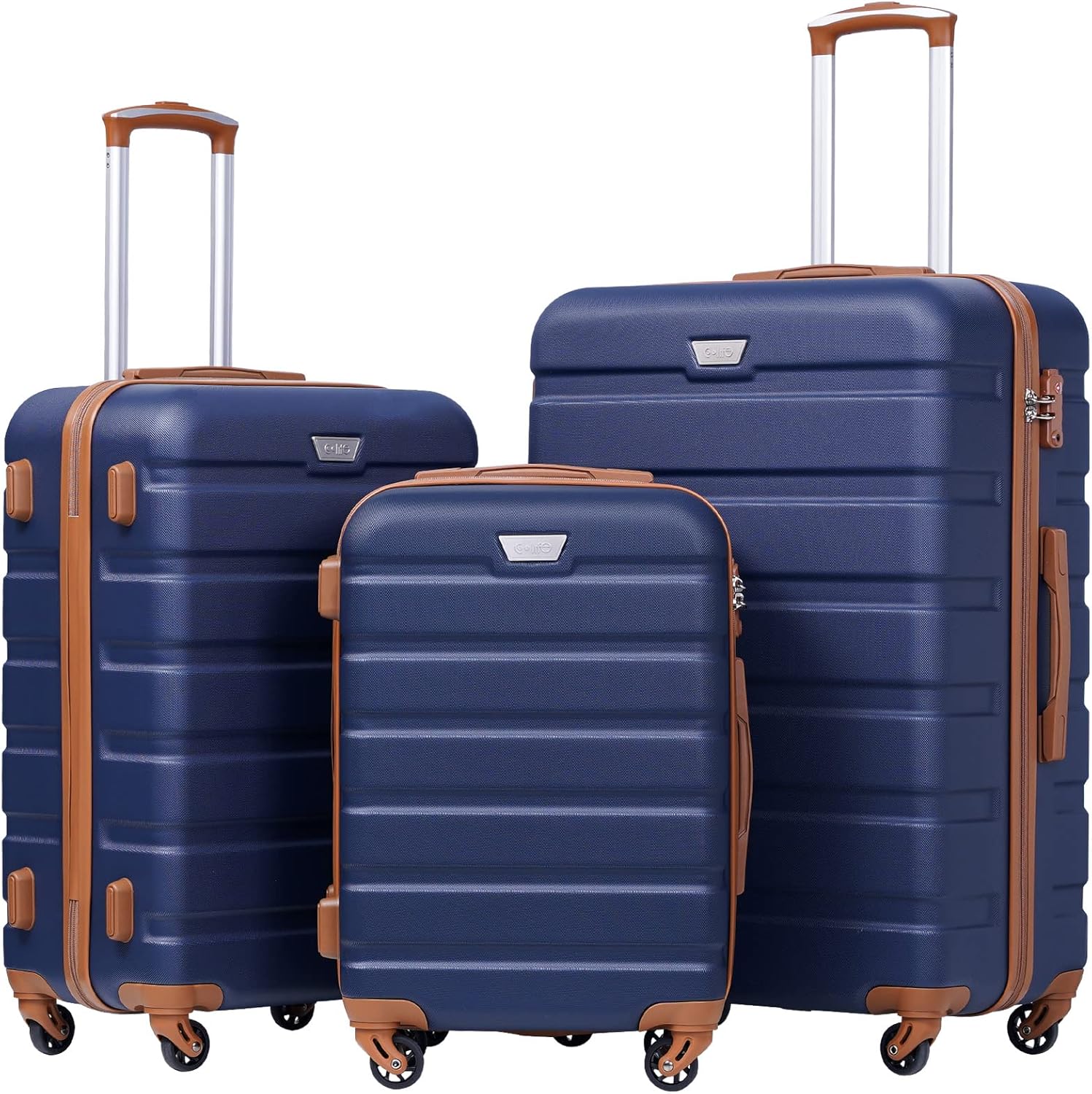 Coolife Luggage 3 Piece Set Suitcase Spinner Hardshell Lightweight TSA Lock wourant