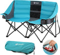 Double camping chair extra wide love seat heavy duty padded camping sofa portable folding chair wourant