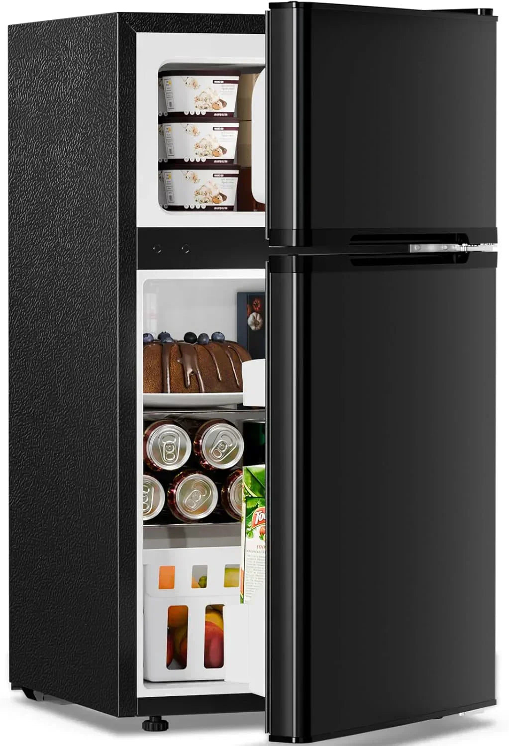 Antarctic Star 3.2 Cu.Ft Mini Refrigerator with Freezer Double Door Fridge Compact Refrigerator wourant