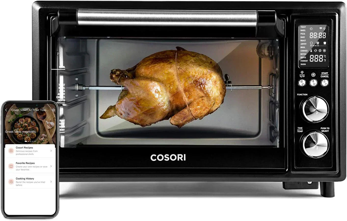 Air Fryer Toaster Oven Combo 13-in-1 32Qt APP Voice Control Convection Oven Countertop wourant