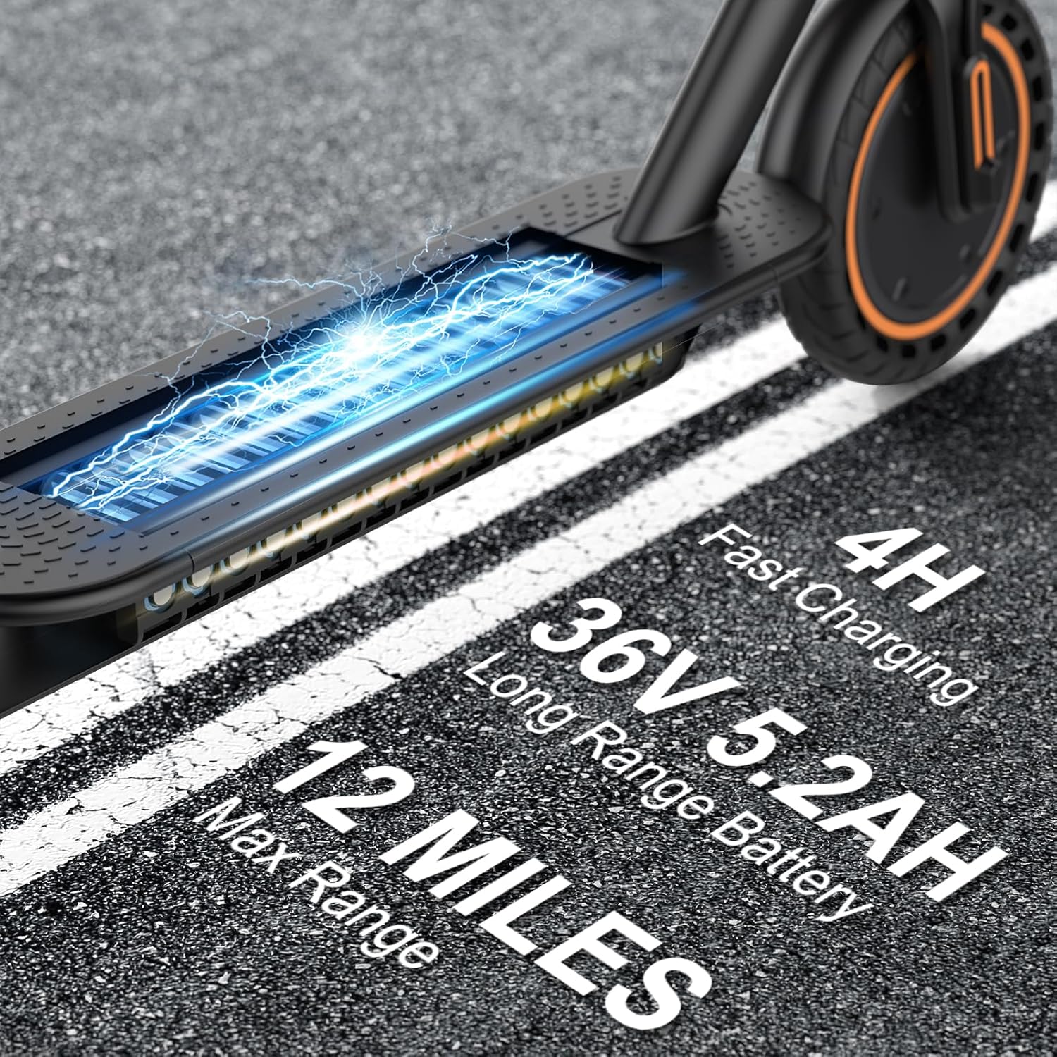 Volpam electric scooter Powerful electric motor Solid tires 28/21/12 mile range wourant
