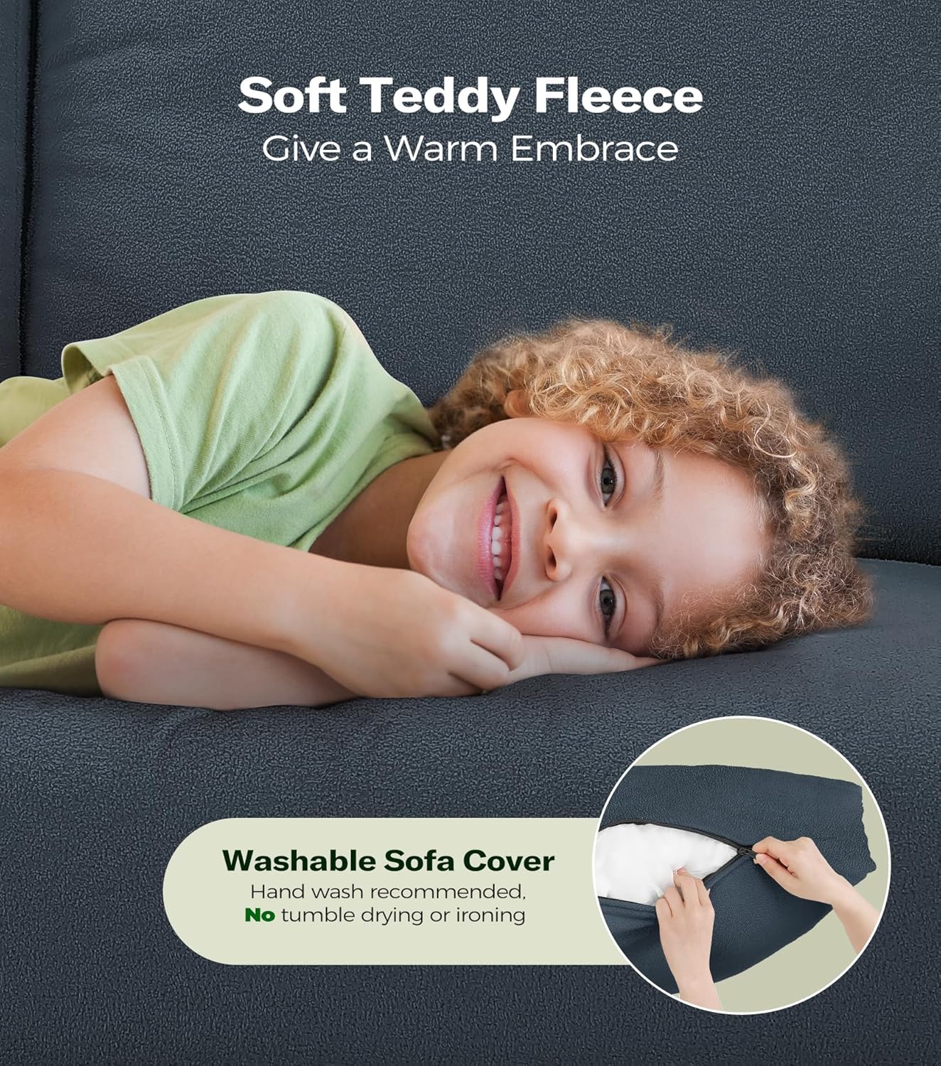 Loveseat Sofa 51" Love Seat Comfy Corduroy Small Loveseat Tool-Free Setup Couch wourant