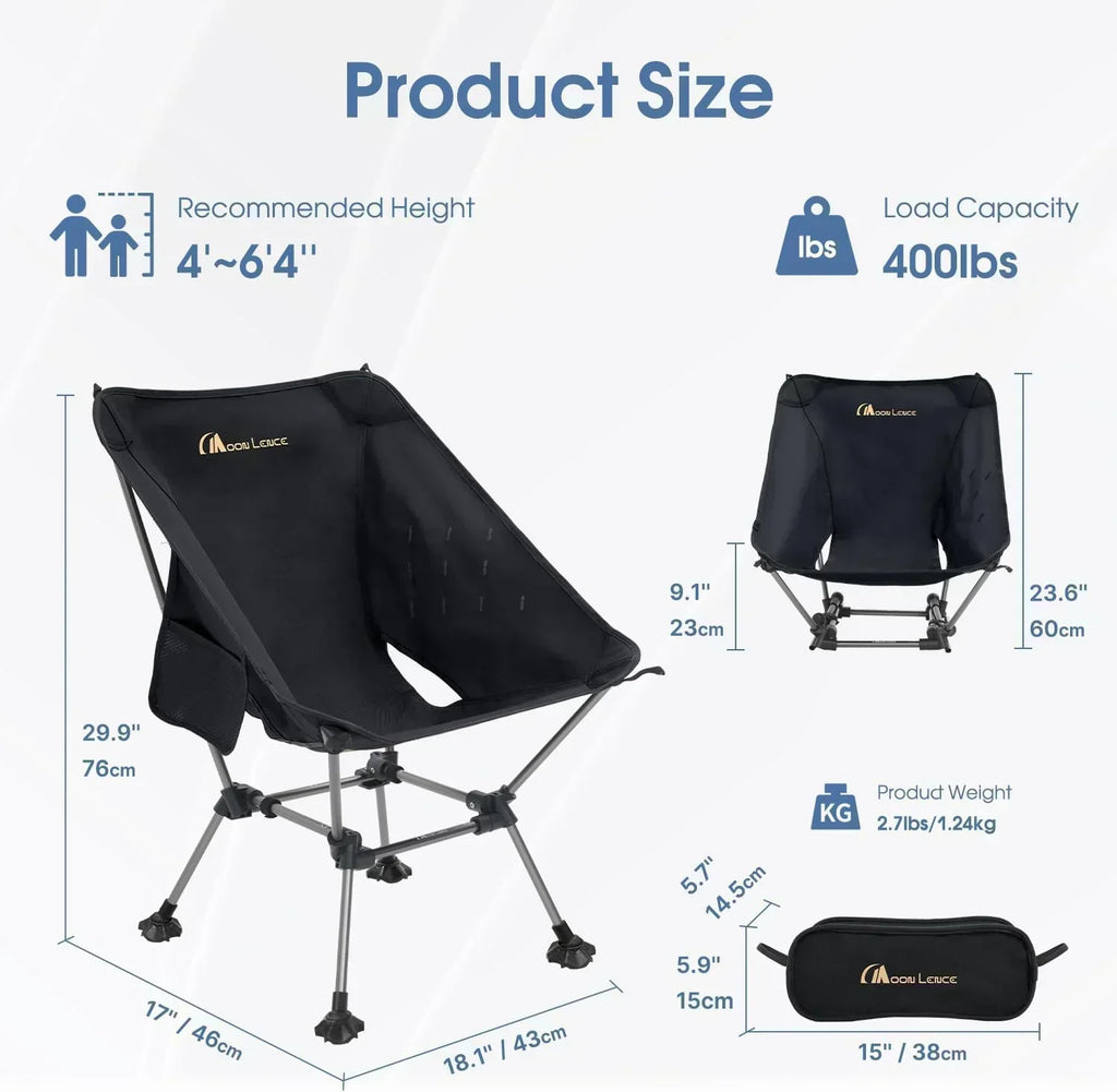 Portable Camping Chair Plus Folding Chair for Backpacking and Hiking wourant