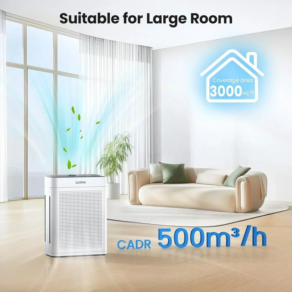 Air purifier for large rooms at home Dual-sided air purifier PM 2.5 display Air quality sensor wourant