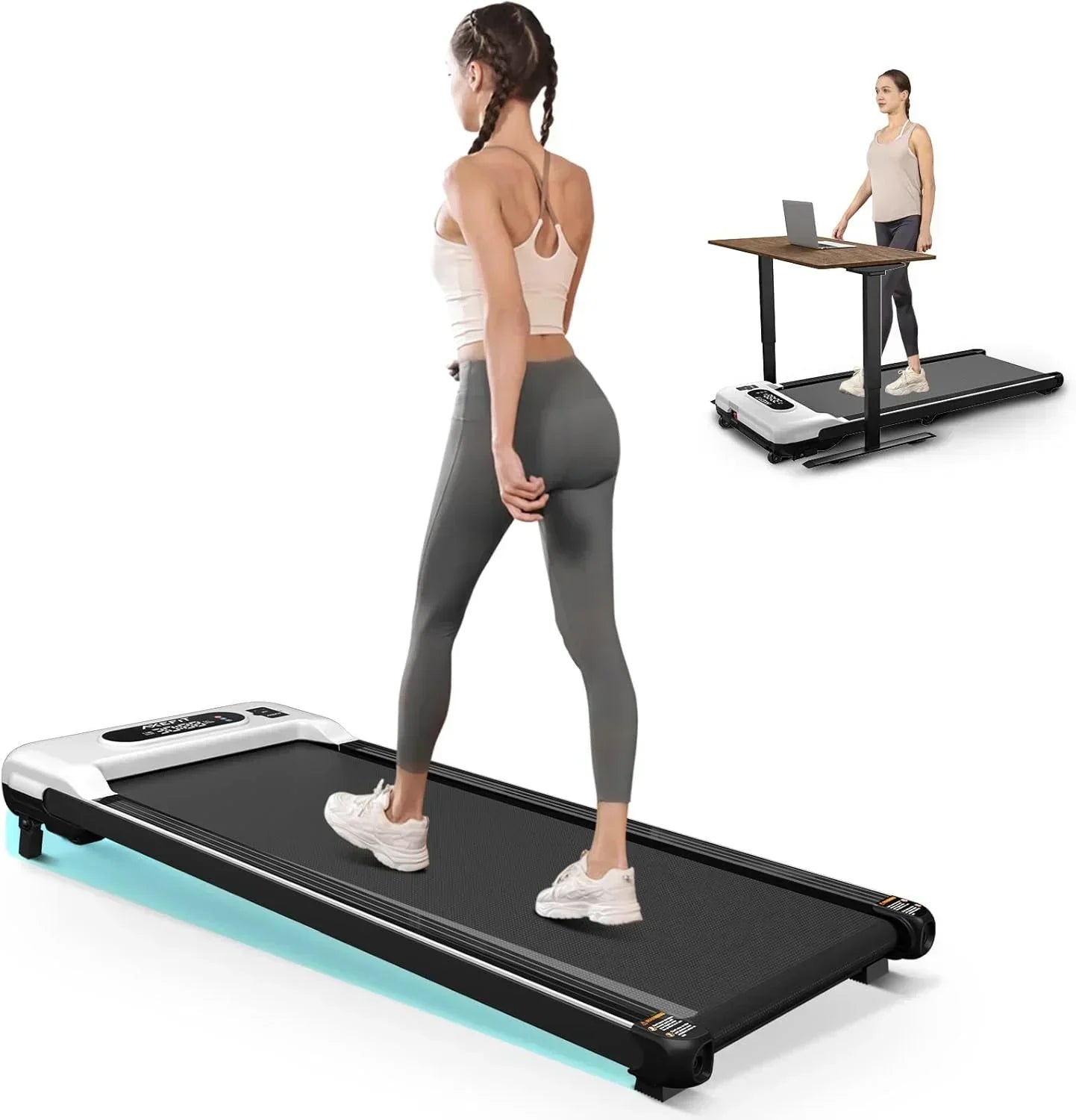 2.5 HP Portable Treadmill with Inclined Walking Pad Panel and Remote 4-in-1 Walking Treadmill wourant