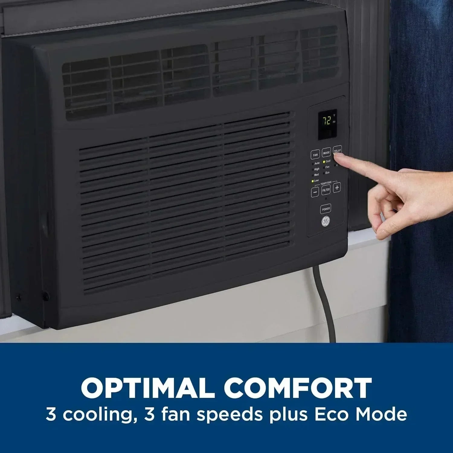 GE Window Air Conditioner Unit 6,000 BTU for Small Rooms up to 250 sq ft. with Adjustable Fan wourant