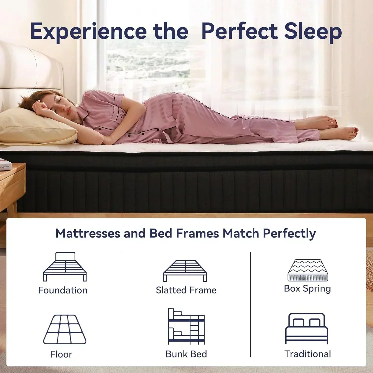 Queen Mattress 12-inch Queen Hybrid Mattress wourant