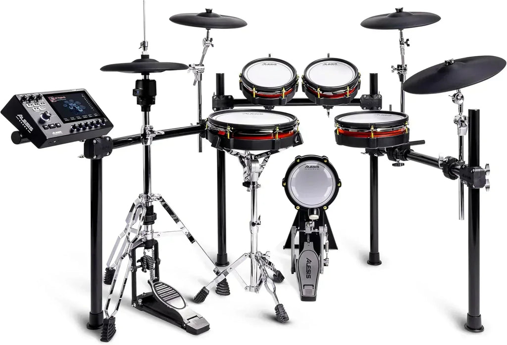 Alison Strata Prime Electronic Drum Set with Touch Screen Dual Area Grid Head wourant