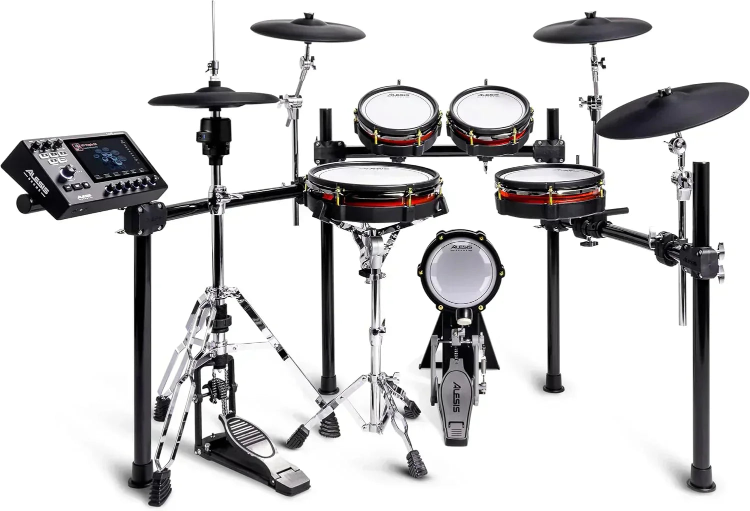 Alison Strata Prime Electronic Drum Set with Touch Screen Dual Area Grid Head wourant