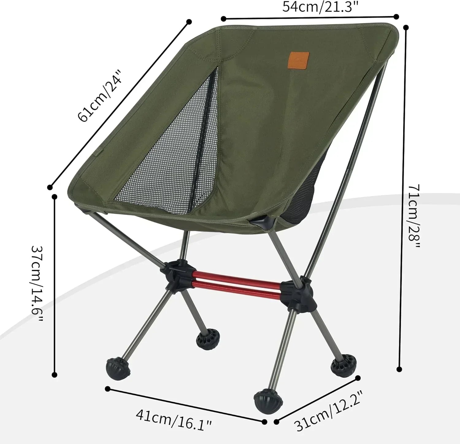 Ultralight Camping Chair 2.12 lbs Portable Backpacking Chair Folding Hiking Chair wourant
