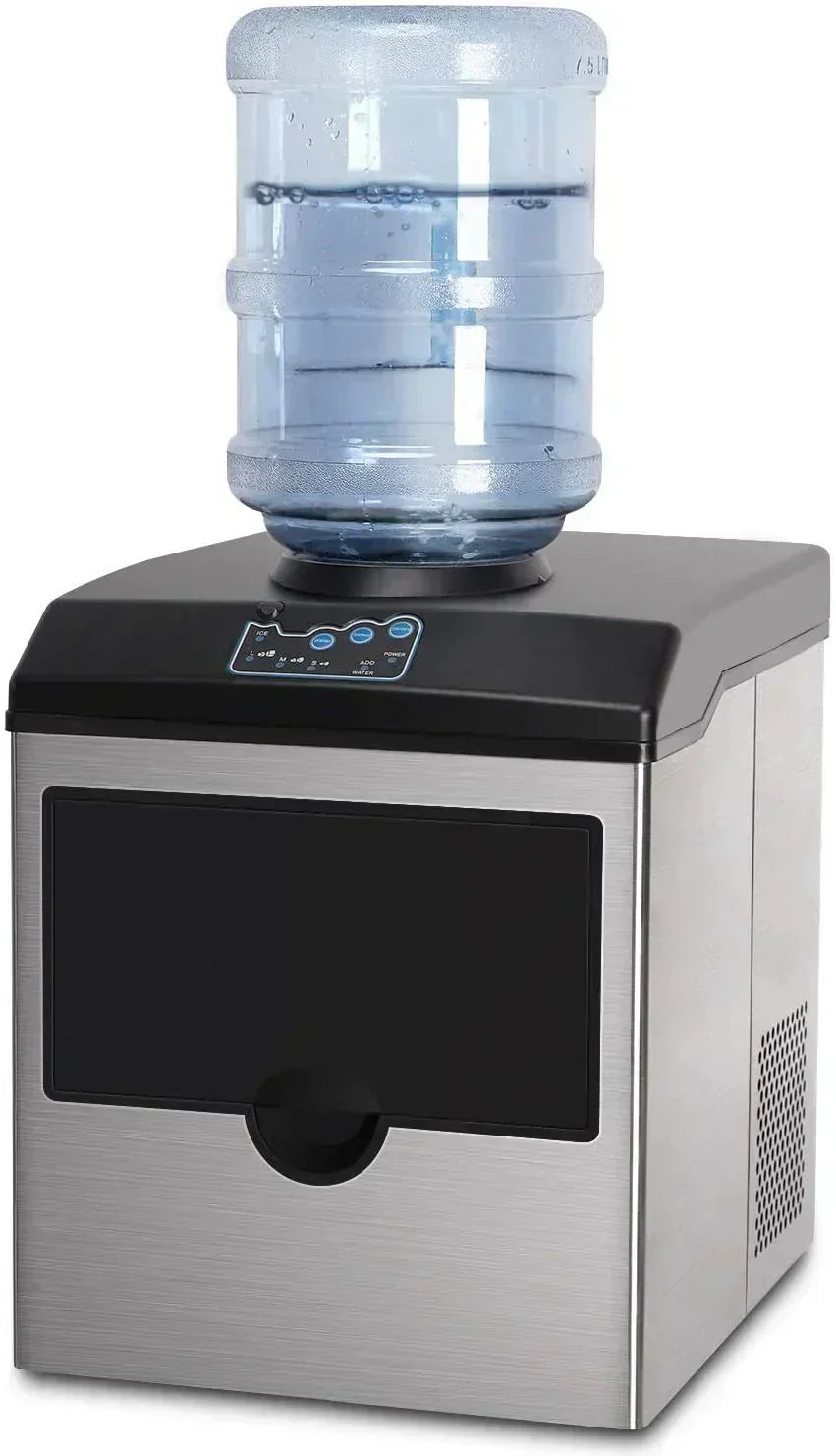 Ice Maker with Water Dispenser Ice Cubes ready in 8 Minutes with Ice Scoop wourant