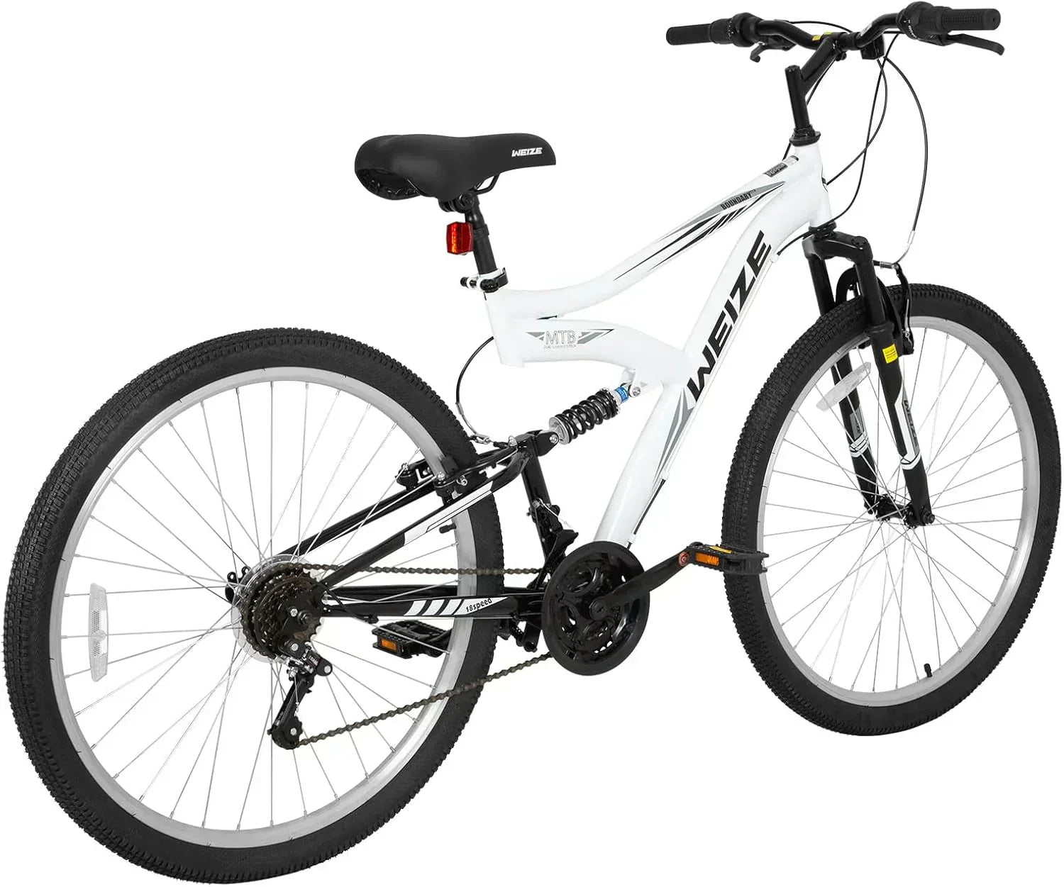WEIZE Mountain Bike 26 27.5 inch Outdoor Hybrid Bikes 18-Speed High-Carbon Steel Full Suspension wourant