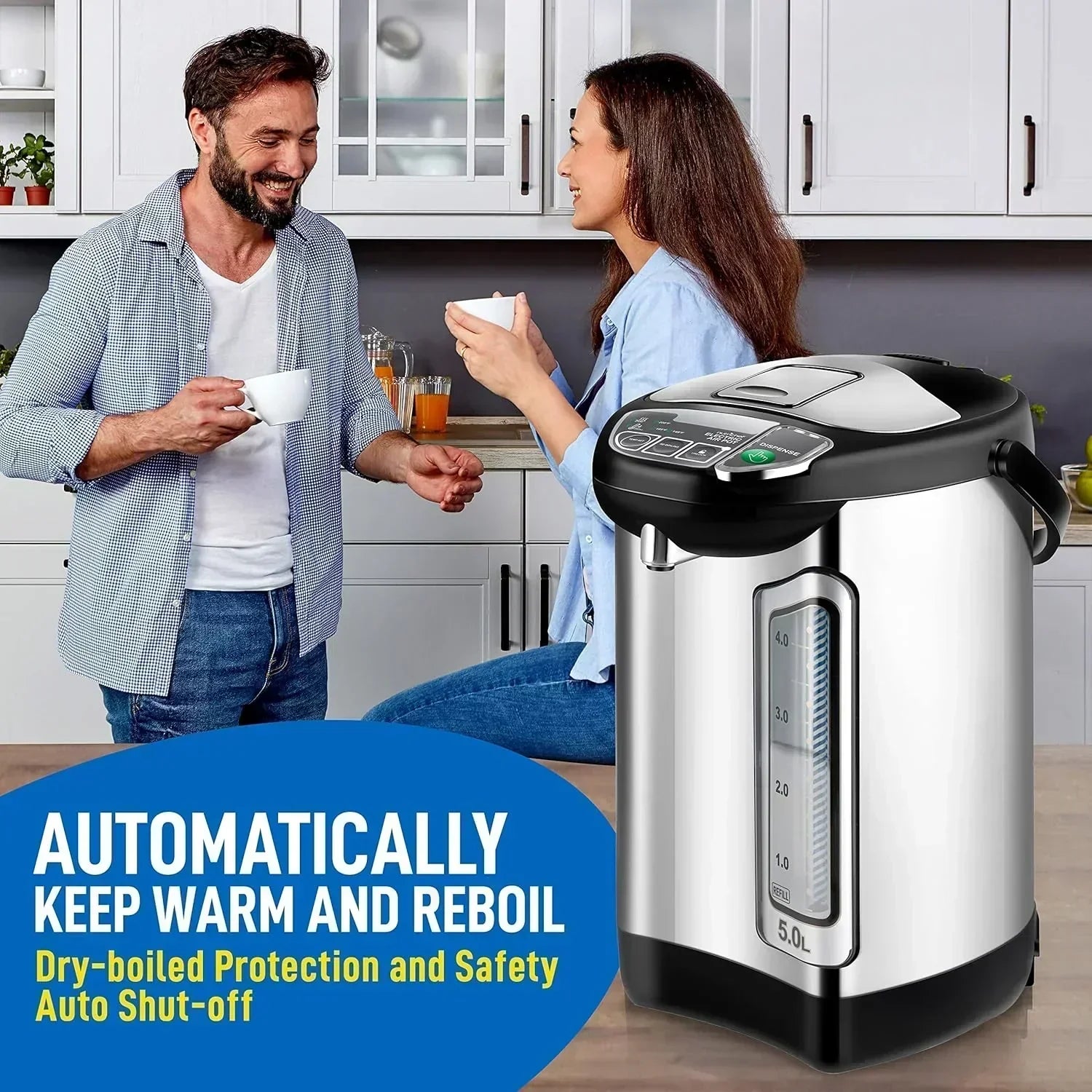NutriChef Water Heater and Hot Water Dispenser 8L Electric Beverage Dispenser wourant