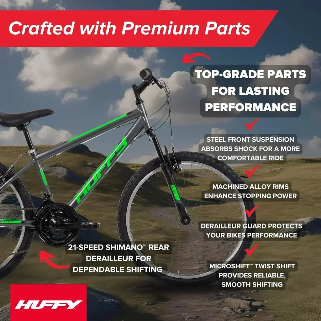 Huffy Stone Mountain Hardtail Mountain Bike for Boys/Girls/Men/Women 20"/24"/26" Sizes wourant