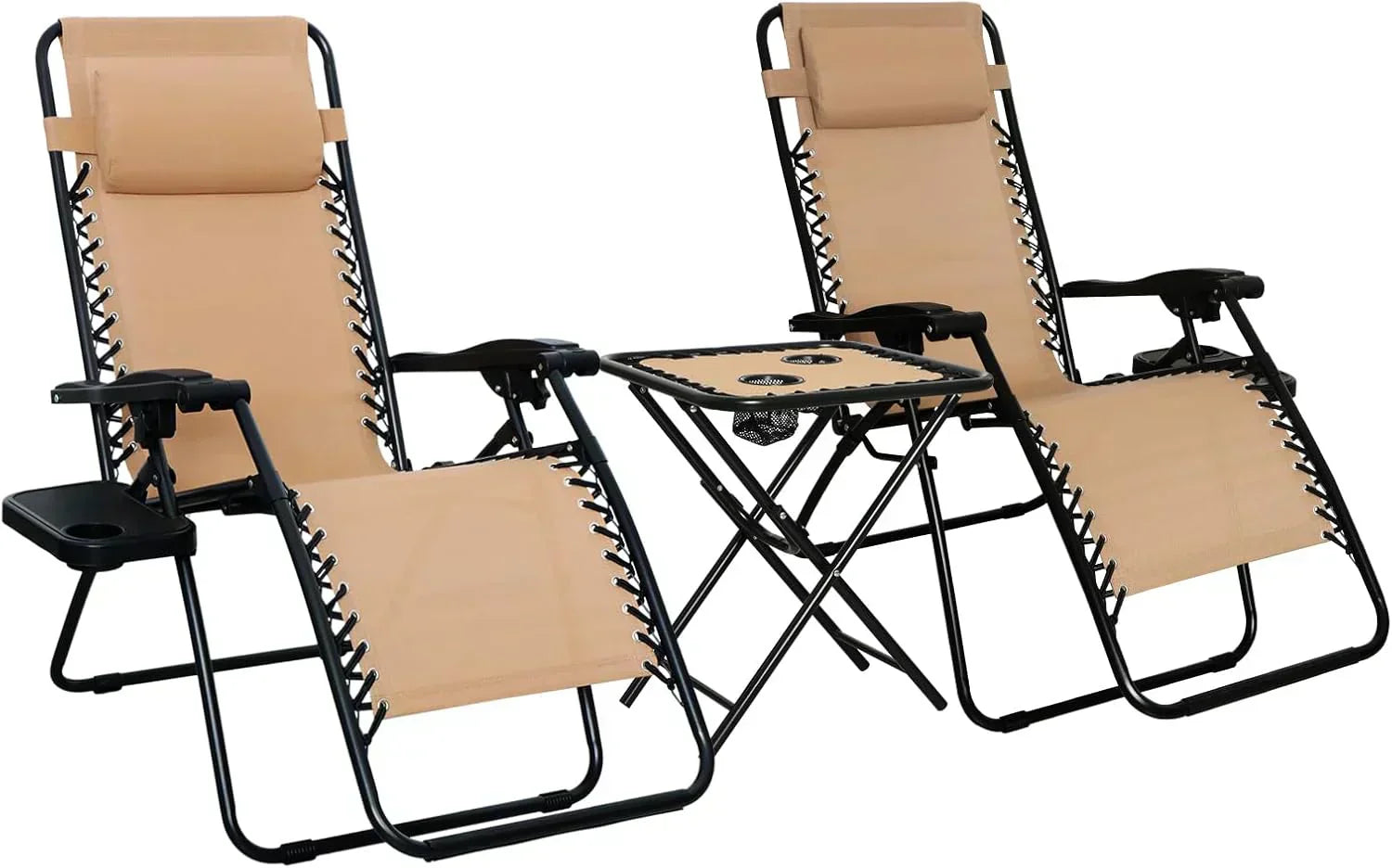Amazon Basics Outdoor Patio Mesh Adjustable Zero Gravity Lounge Chair Recliners set of 2 wourant