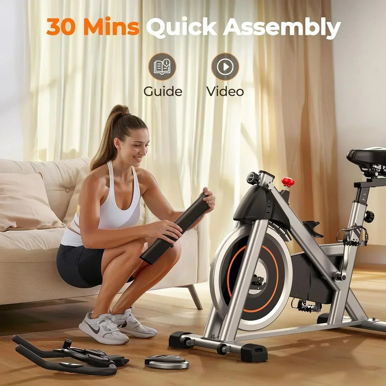 Arita brand fitness bicycle Home fixed fitness treadmill Low noise design tablet stand wourant