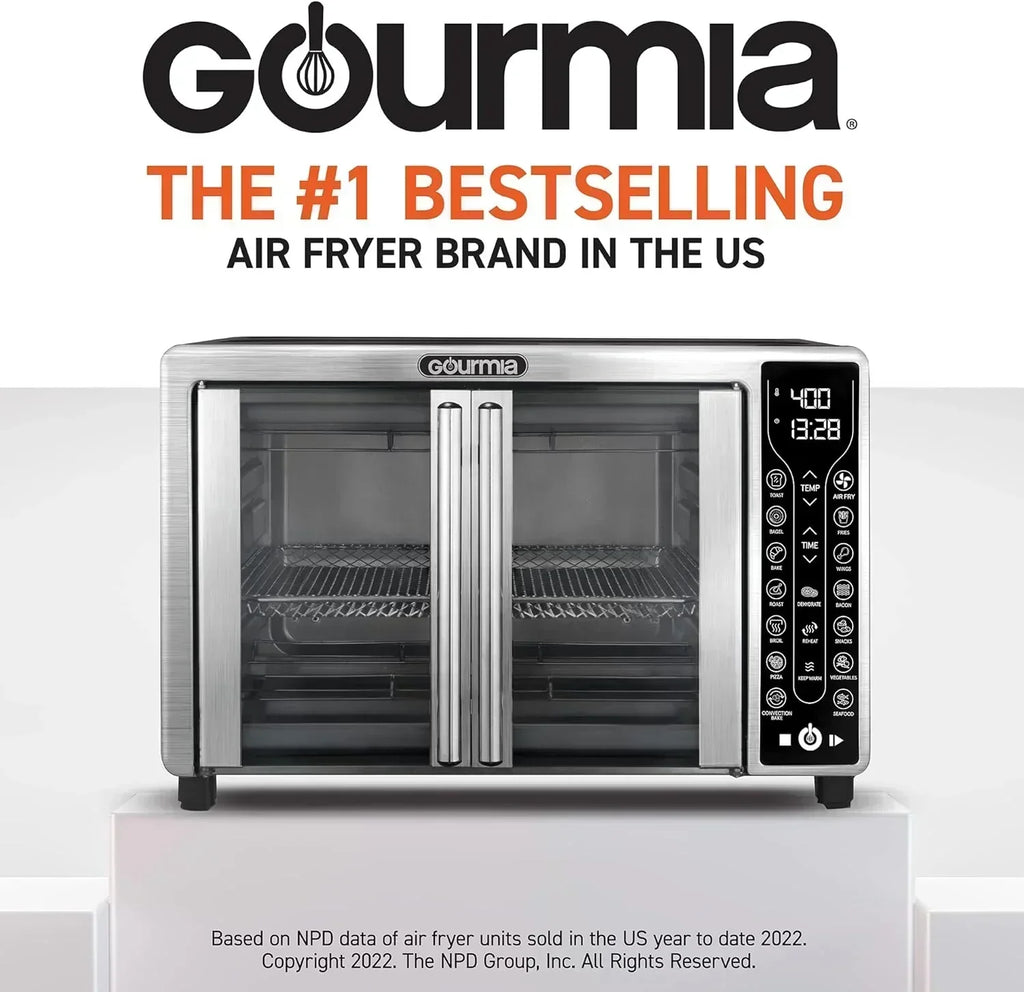 Gourmia Oven Air Fryer Combo with 17 Cooking Presets 24L Capacity Convection Rack wourant