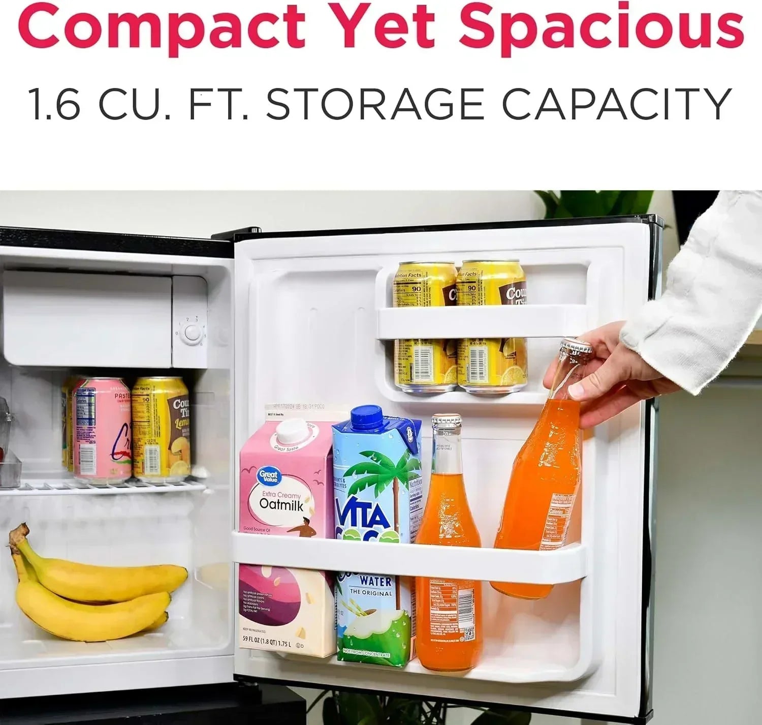 Frigidaire EFR176 Retro Compact Fridge with Chiller Mini Refrigerator Built-in Bottle Opener wourant