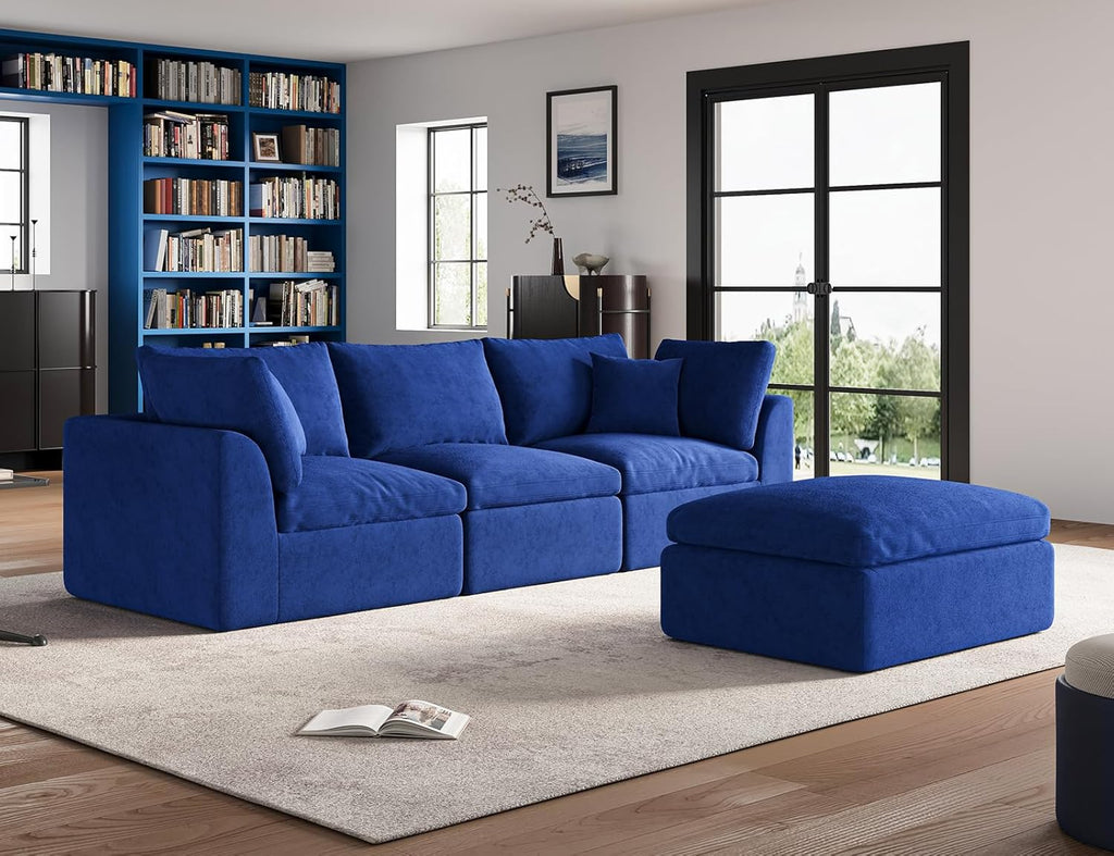 110 inch cloud sectional sofa for living room convertible L-shaped sofa 3 seater sectional sofa wourant