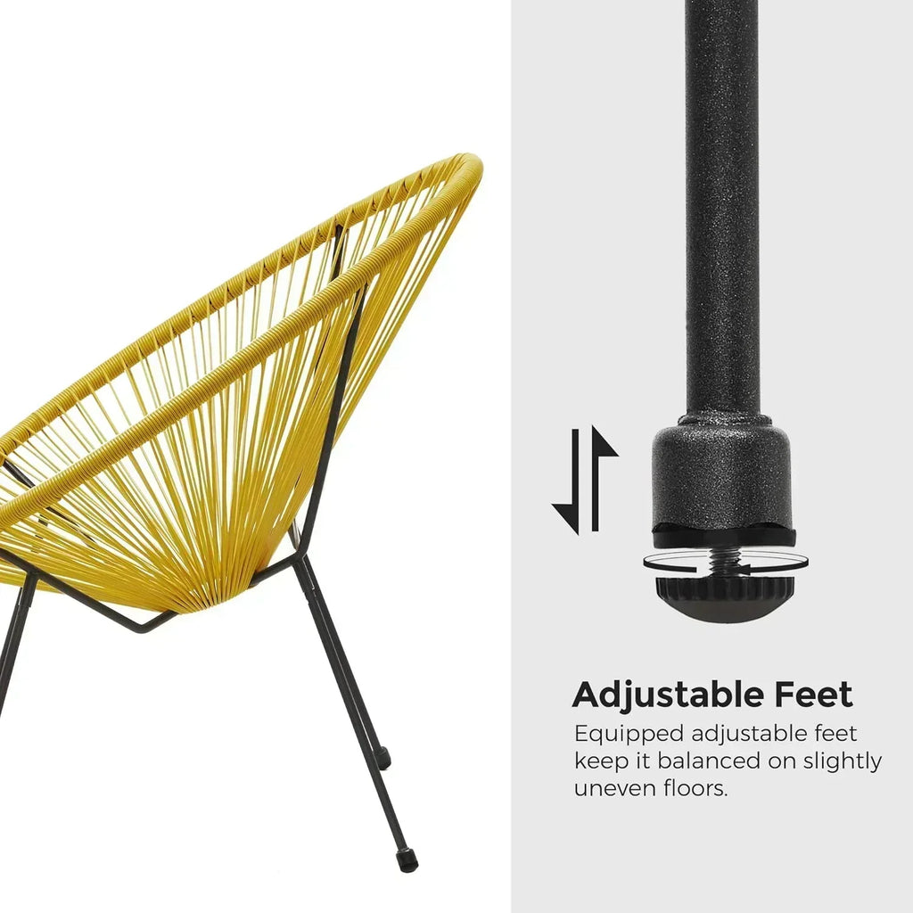 Outdoor Settee 2-Seat Garden Furniture with Backrest PE Rattan wourant