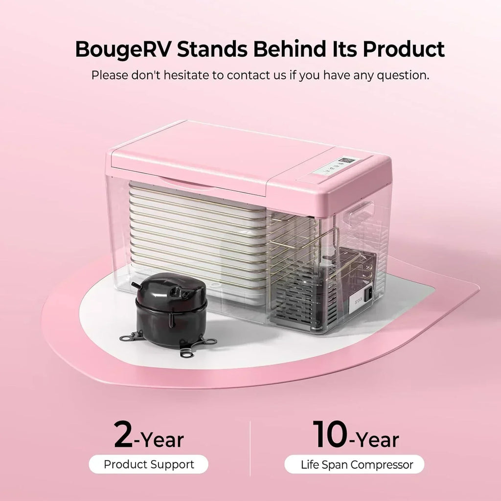 BougeRV 12 Volt Refrigerator 12V Car Fridge 23 Quart Portable Freezer Compressor Cooler wourant