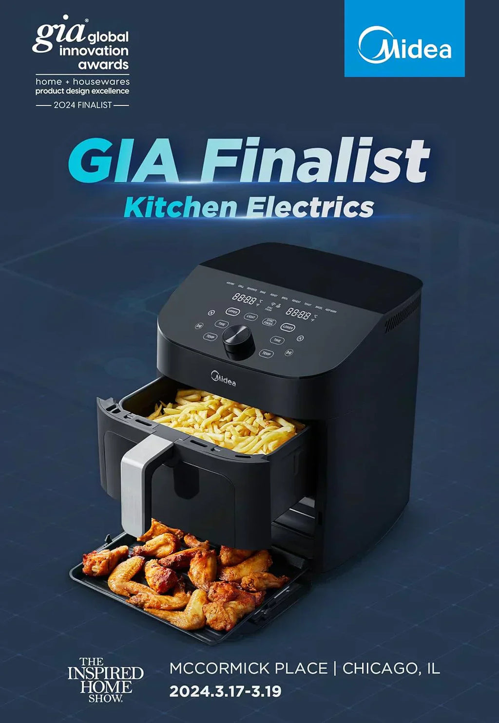Dual Basket Air Fryer Oven 11 Quart 8 in 1 Functions Clear Window Smart Sync Finish Works wourant