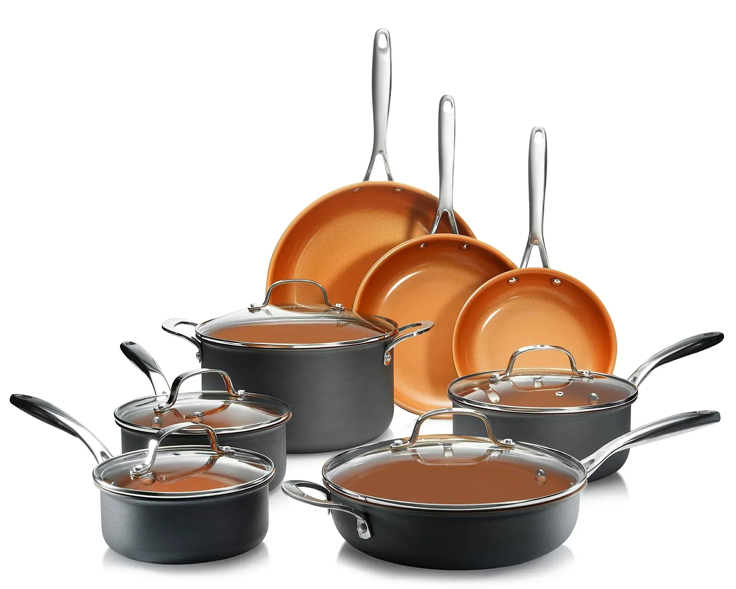 13 Pc Ceramic Pots and Pans Set Nonstick Kitchen Cookware Sets Ceramic Cookware Set wourant