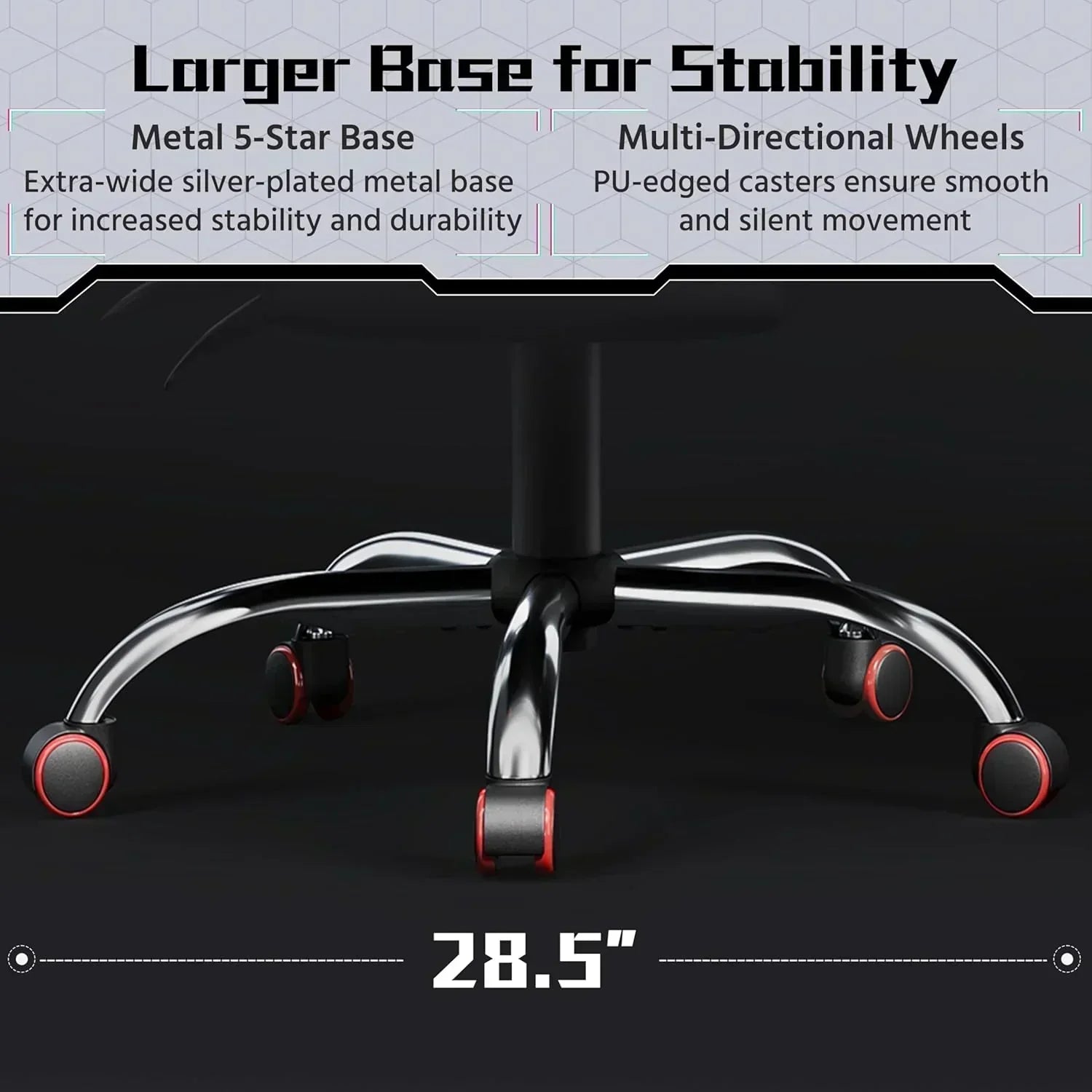 Gaming Chair with Massage Lumbar Support and Footrest Height Office Gaming Chair wourant